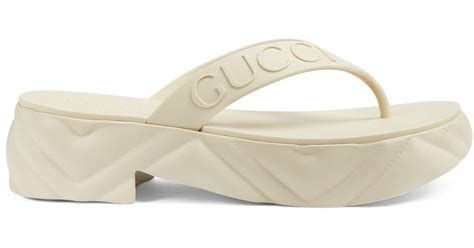 rubber sandal gucci|Gucci rubber platform sandals.